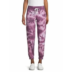Calvin Klein Performance Starburst Tie-Dyed Fleece-Lined Joggers Purple